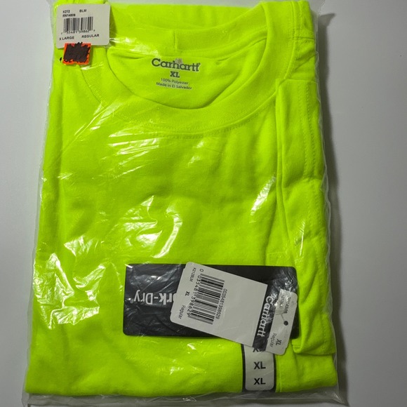 Carhartt Other - Carhartt Work Dry Short Sleeve Pocket T Men XL K212 BLM Bright Lime NWT Hi-Vis